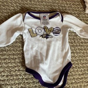 NFL team apparel  Ravens 0-3 month onesie